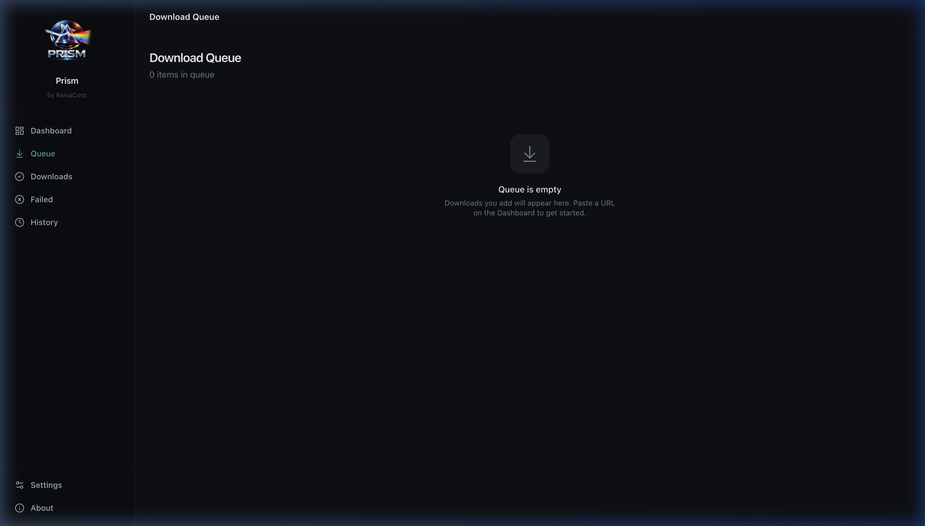 Prism Download Queue